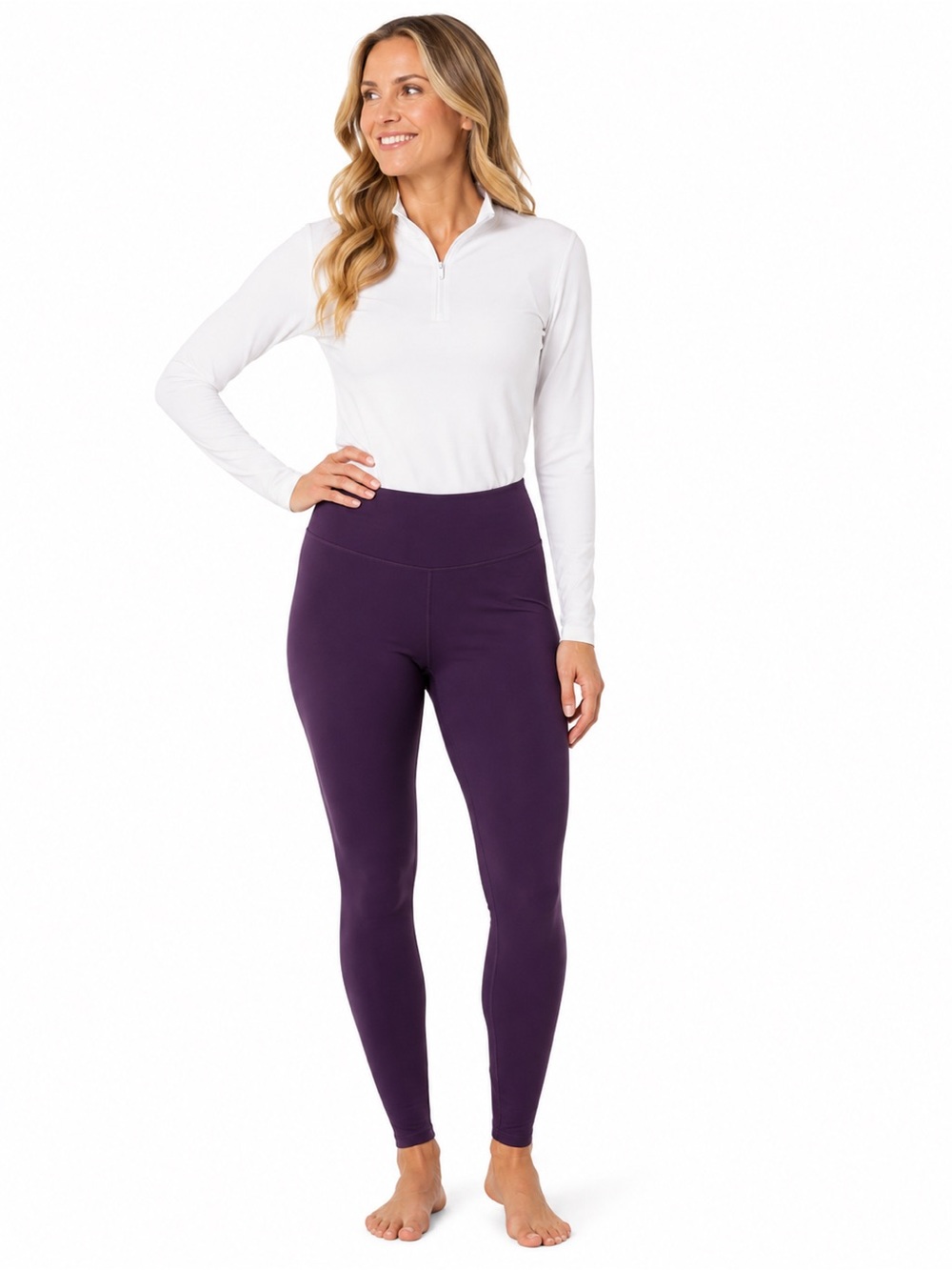 LuLaRoe Deep Plum High-Waist Leggings